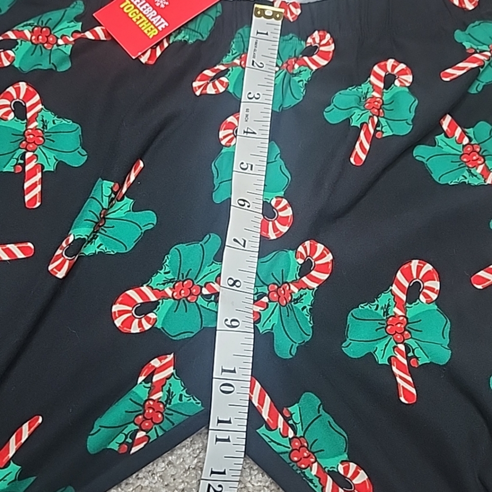 CELWBRATE TOGETHER Candy Cane WOMEN Print Leggings SZ L - Picture 4 of 7